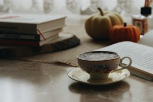 a cup of coffee on the table